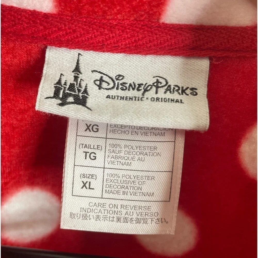 Disney Parks Youth Girls Walt Disney World Minnie Mouse Polka Dot Fleece Jacket